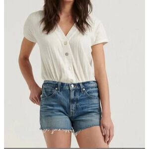 Lucky Brand The Boyfriend Short Womens Size 8/29 Cut Off Distressed roll hem